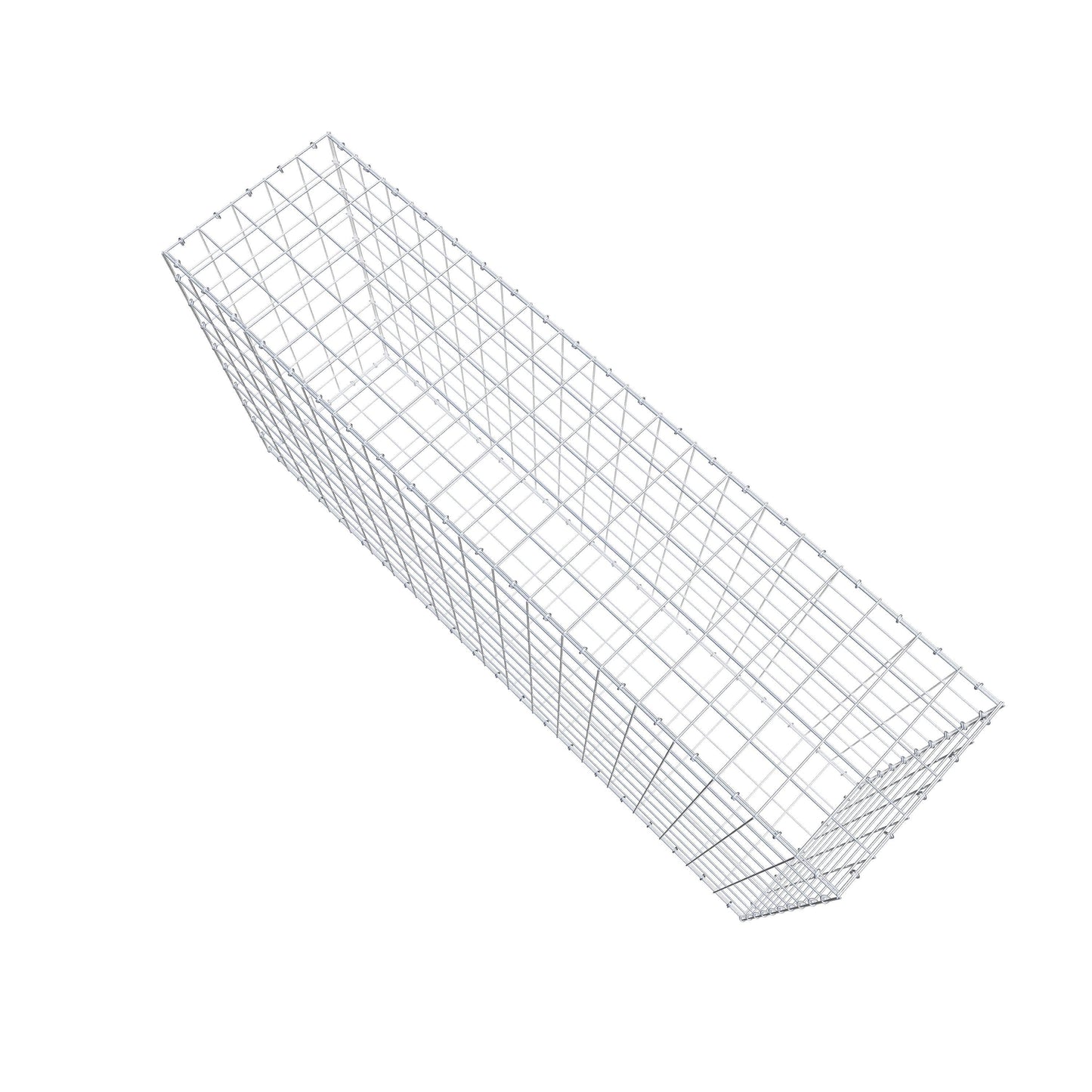 Gabião 200 cm x 100 cm x 50 cm (C x A x P), malhagem 10 cm x 10 cm, anel C