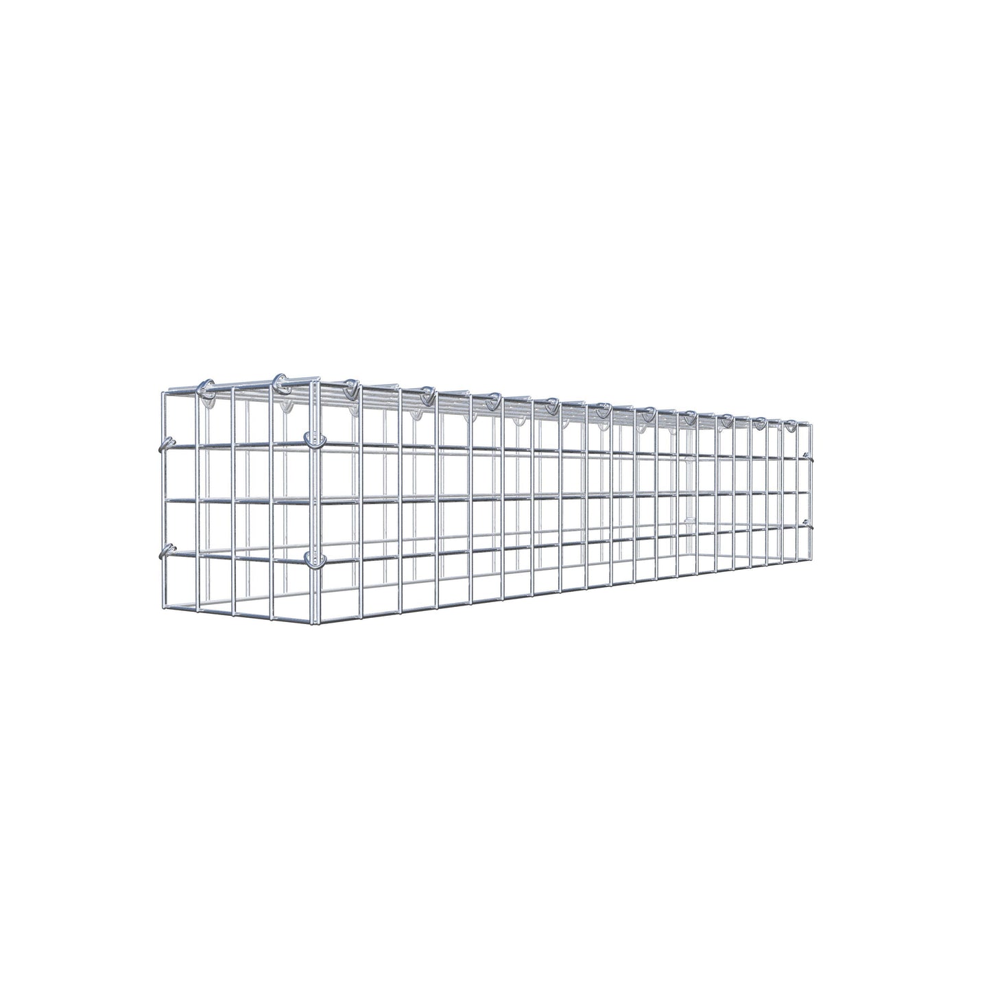 Gavión adicional tipo 3 100 cm x 20 cm x 20 cm (L x A x P), malla 5 cm x 5 cm, anillo en C