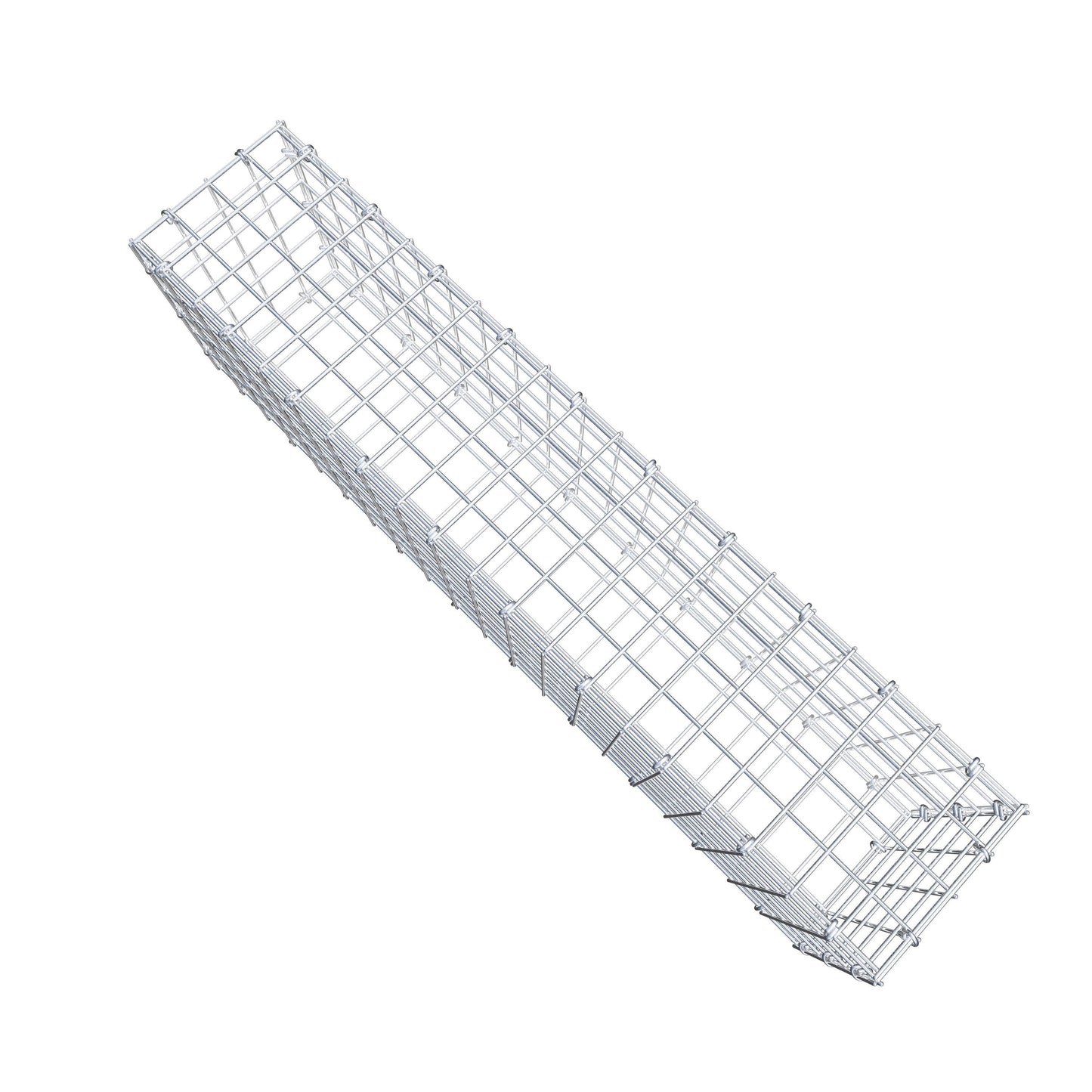 Gavión 100 cm x 30 cm x 20 cm (L x A x P), malla 5 cm x 5 cm, anillo en C