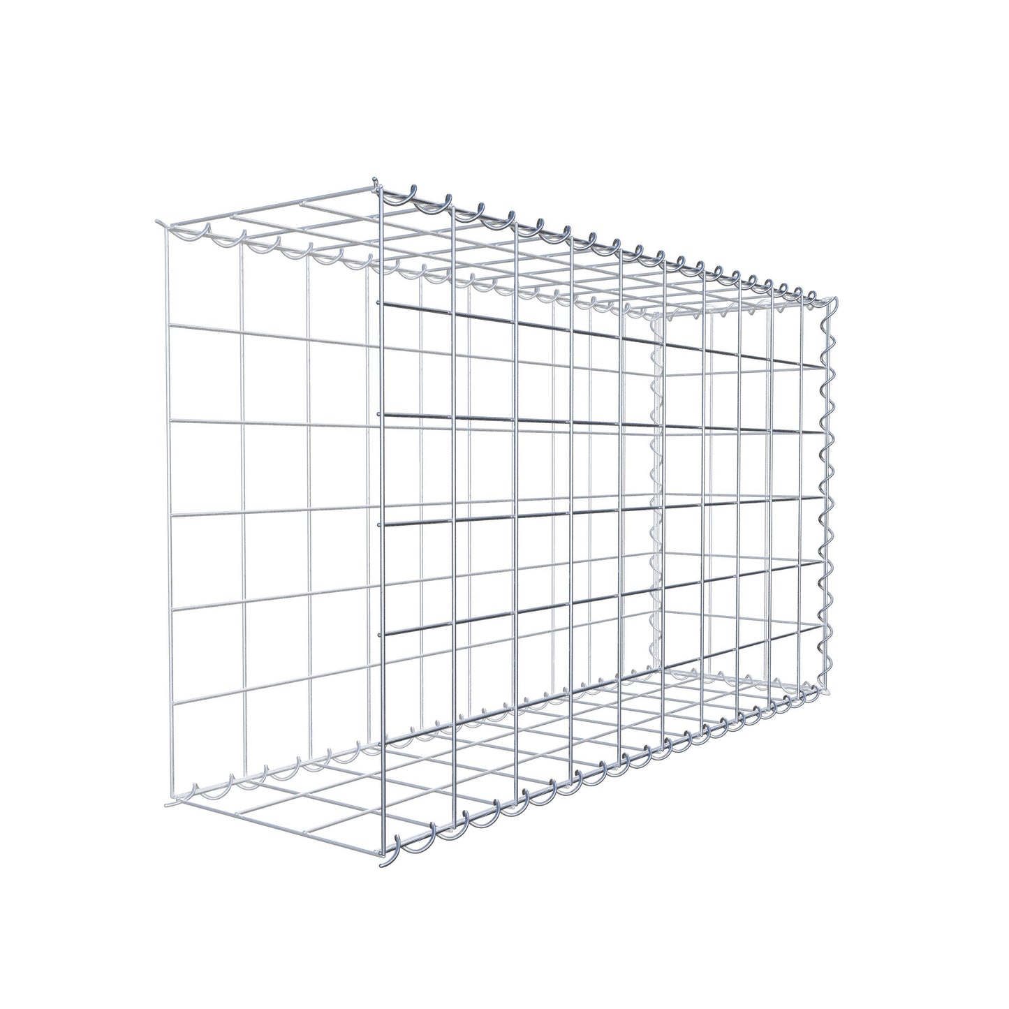 Gabião tipo 2 100 cm x 60 cm x 30 cm (C x A x P), malhagem 10 cm x 10 cm, espiral