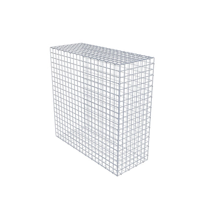 Fästbar gabion typ 2 100 cm x 100 cm x 40 cm (L x H x D), maskstorlek 5 cm x 5 cm, C-ring