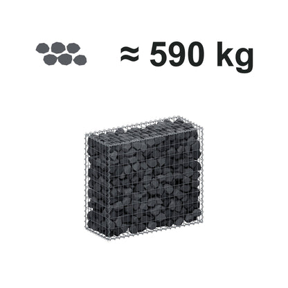 Gabion 100 cm x 90 cm x 40 cm (L x H x D), mesh size 5 cm x 10 cm, spiral