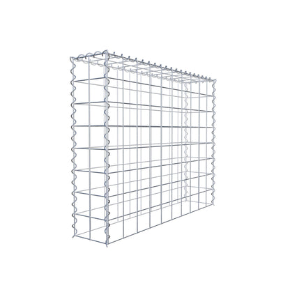 Grown-on gabion type 3 100 cm x 80 cm x 20 cm (L x H x D), mesh size 10 cm x 10 cm, spiral