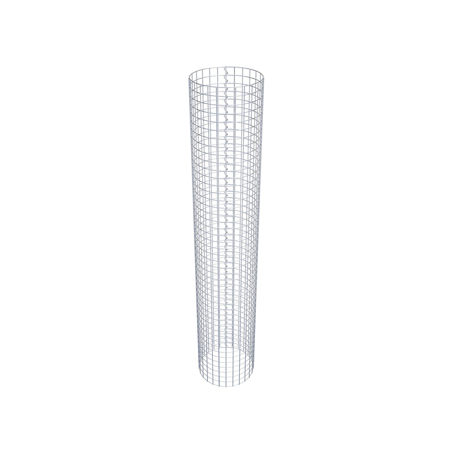 Colonna gabbionata rotonda 42 cm di diametro, 230 cm di altezza, maglia 5 cm x 5 cm