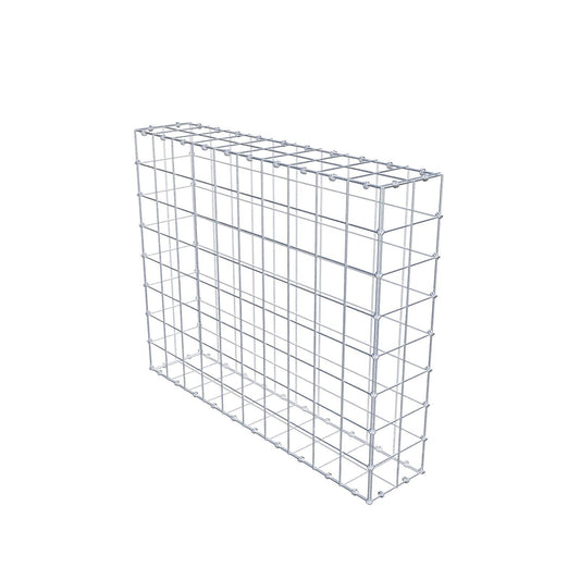 Gabbione 100 cm x 80 cm x 20 cm (L x H x P), maglia 10 x 10 cm, anello a spirale