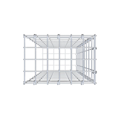 Monteret gabion type 2 100 cm x 30 cm x 20 cm, maskestørrelse 5 cm x 10 cm, C-ring