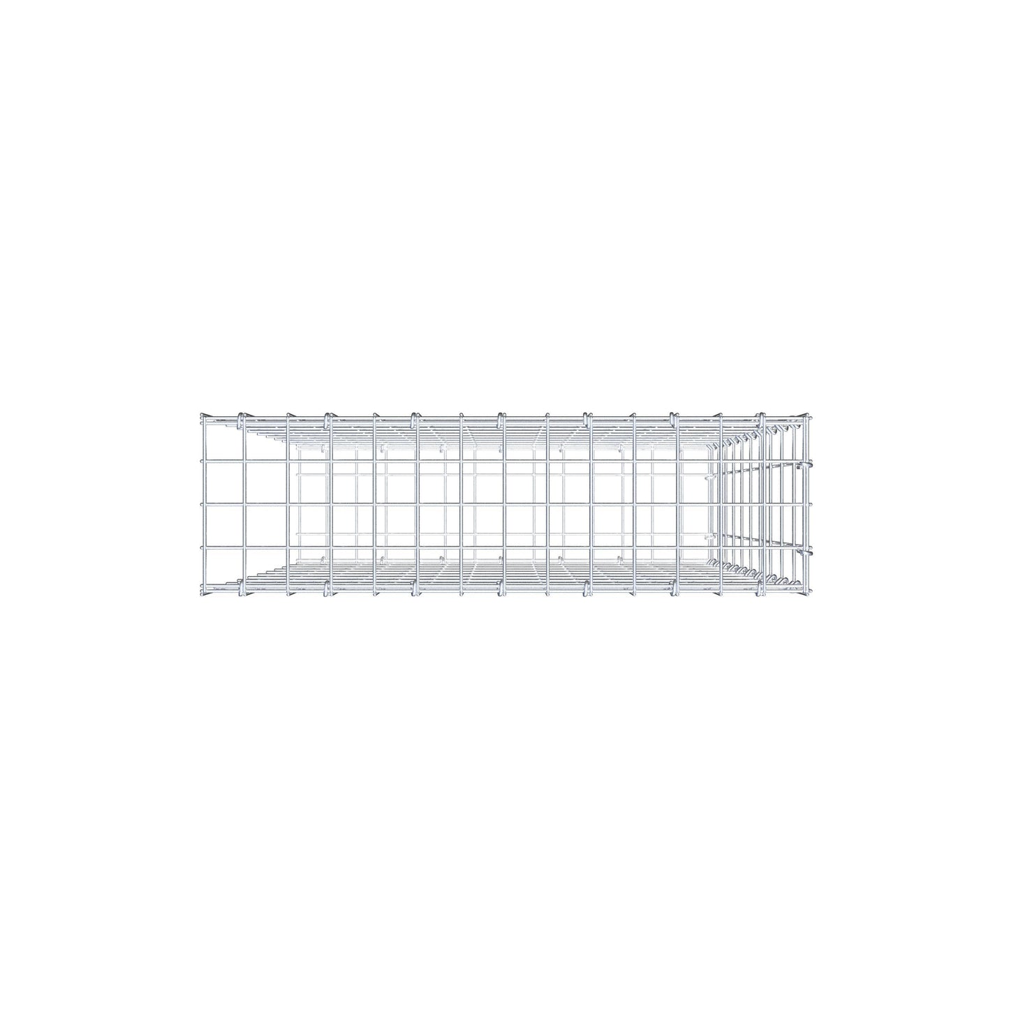 Monteret gabion type 2 100 cm x 70 cm x 20 cm, maskestørrelse 5 cm x 10 cm, C-ring
