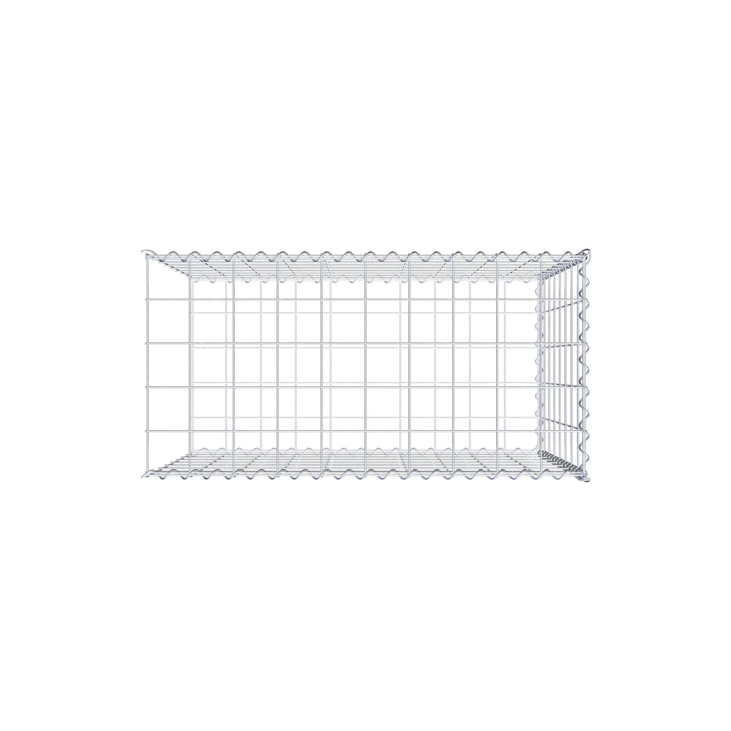 Gabbione aggiuntivo tipo 2 100 cm x 80 cm x 50 cm (L x A x P), maglia 10 cm x 10 cm, spirale