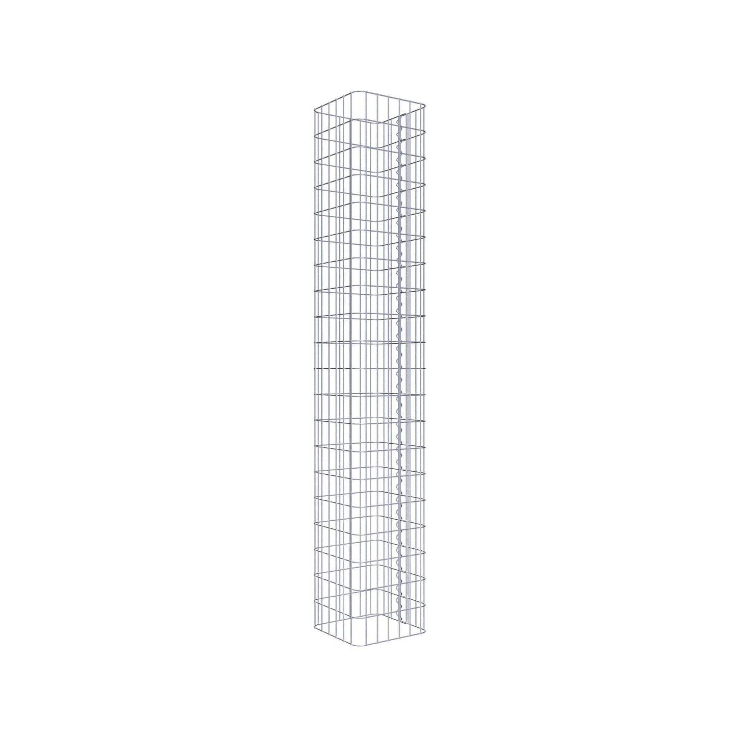 Colonne de gabion carrée 32 cm x 32 cm, 200 cm de hauteur, MW 5 cm x 10 cm