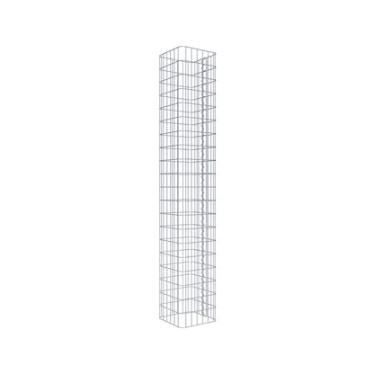 Colonne de gabion carrée 32 cm x 32 cm, 200 cm de hauteur, MW 5 cm x 10 cm