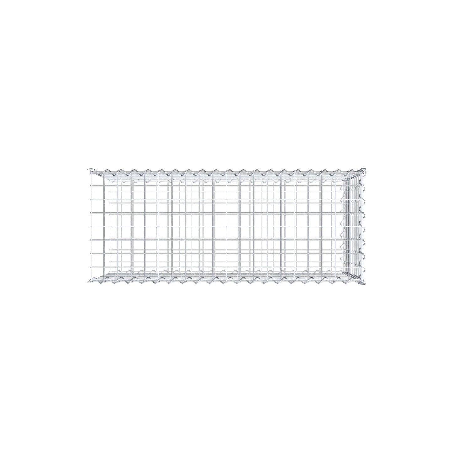 Add-on schanskorf type 2 100 cm x 50 cm x 40 cm (L x H x D), maaswijdte 5 cm x 5 cm, spiraalvormig