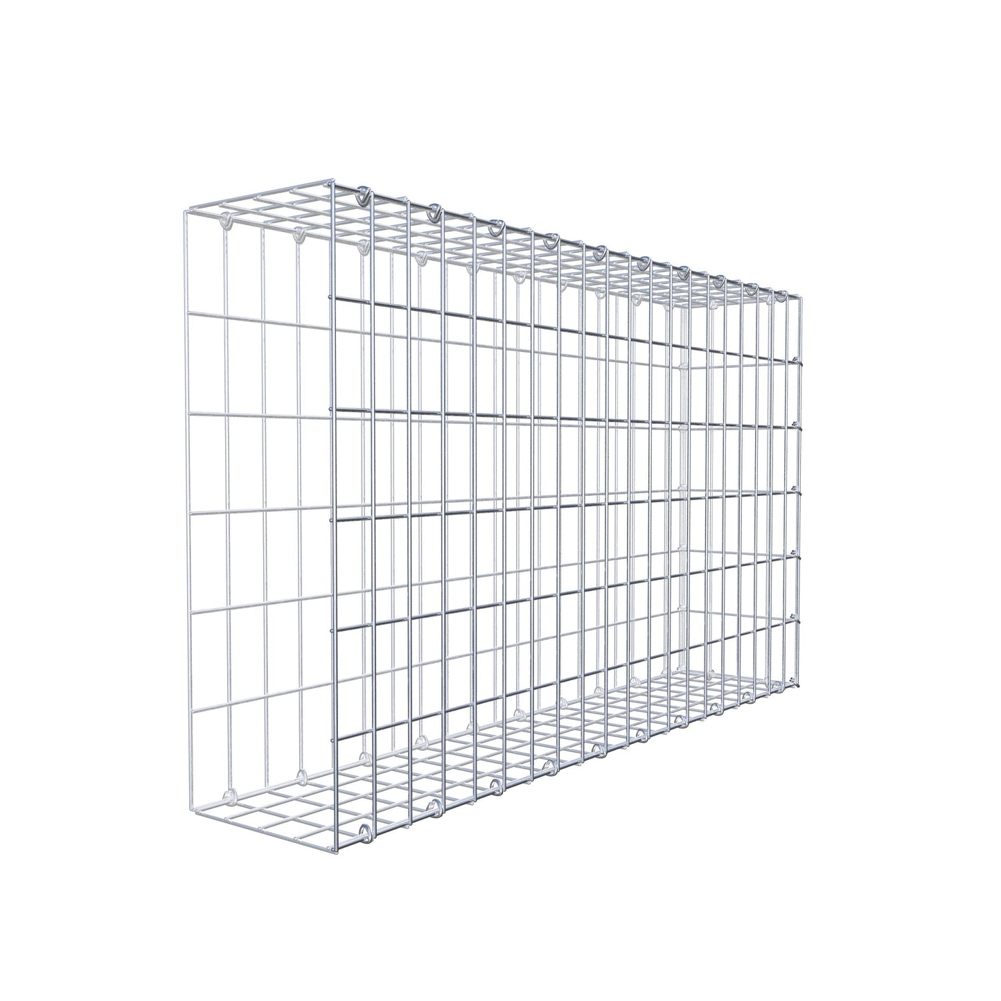 Mounted gabion type 2 100 cm x 60 cm x 20 cm, mesh size 5 cm x 10 cm, C-ring