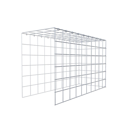 Gabbione aggiuntivo tipo 4 100 cm x 60 cm x 40 cm (L x H x P), maglia 10 cm x 10 cm, anello a C