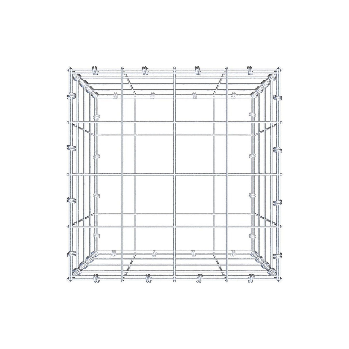 Gabbione 40 cm x 40 cm x 40 cm (L x H x P), maglia 10 x 10 cm, anello a spirale