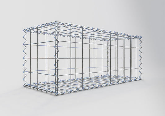 Gabião 100 cm x 40 cm x 40 cm (C x A x P), malhagem 10 cm x 10 cm, espiral