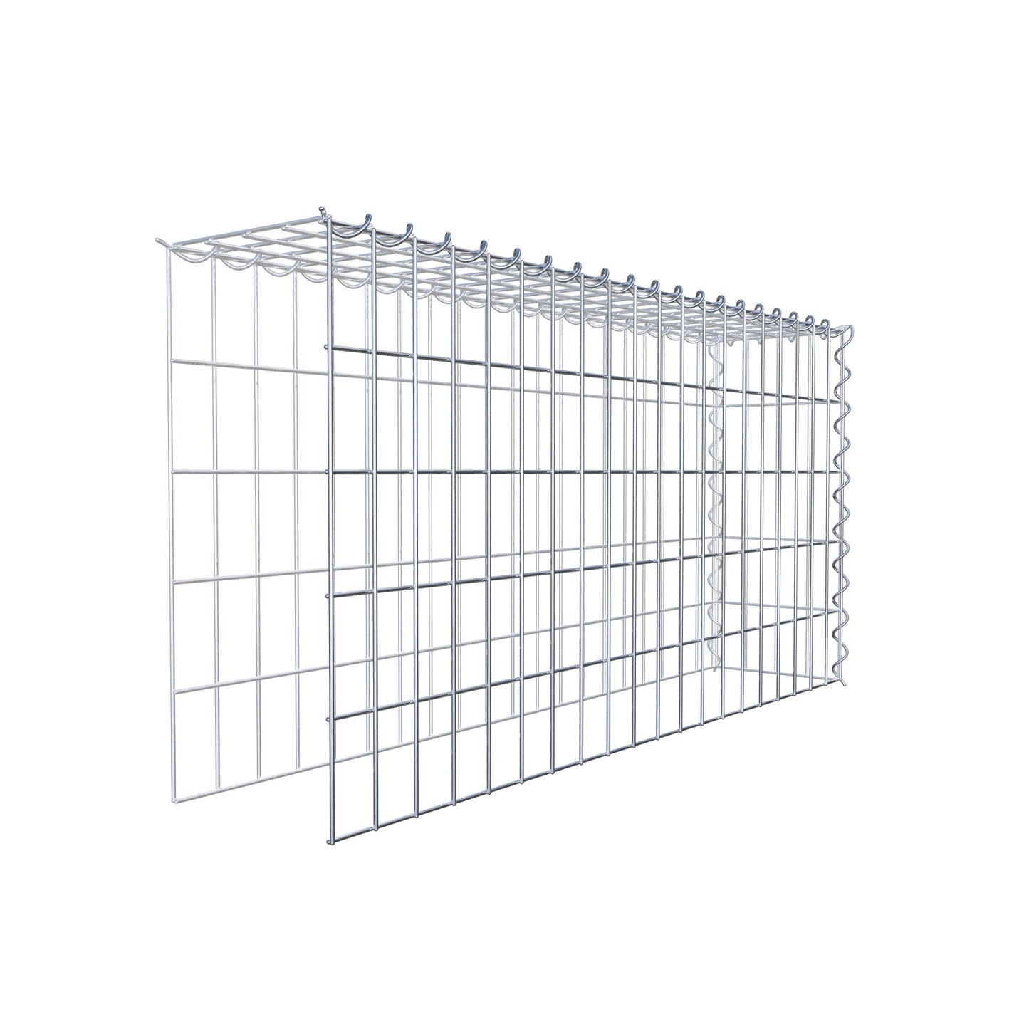 Gavión adicional tipo 4 100 cm x 50 cm x 20 cm (L x A x P), malla 5 cm x 10 cm, en espiral