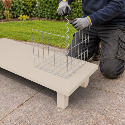 Gabion 30 cm x 30 cm x 30 cm (L x H x D), maskestørrelse 5 cm x 10 cm, spiral