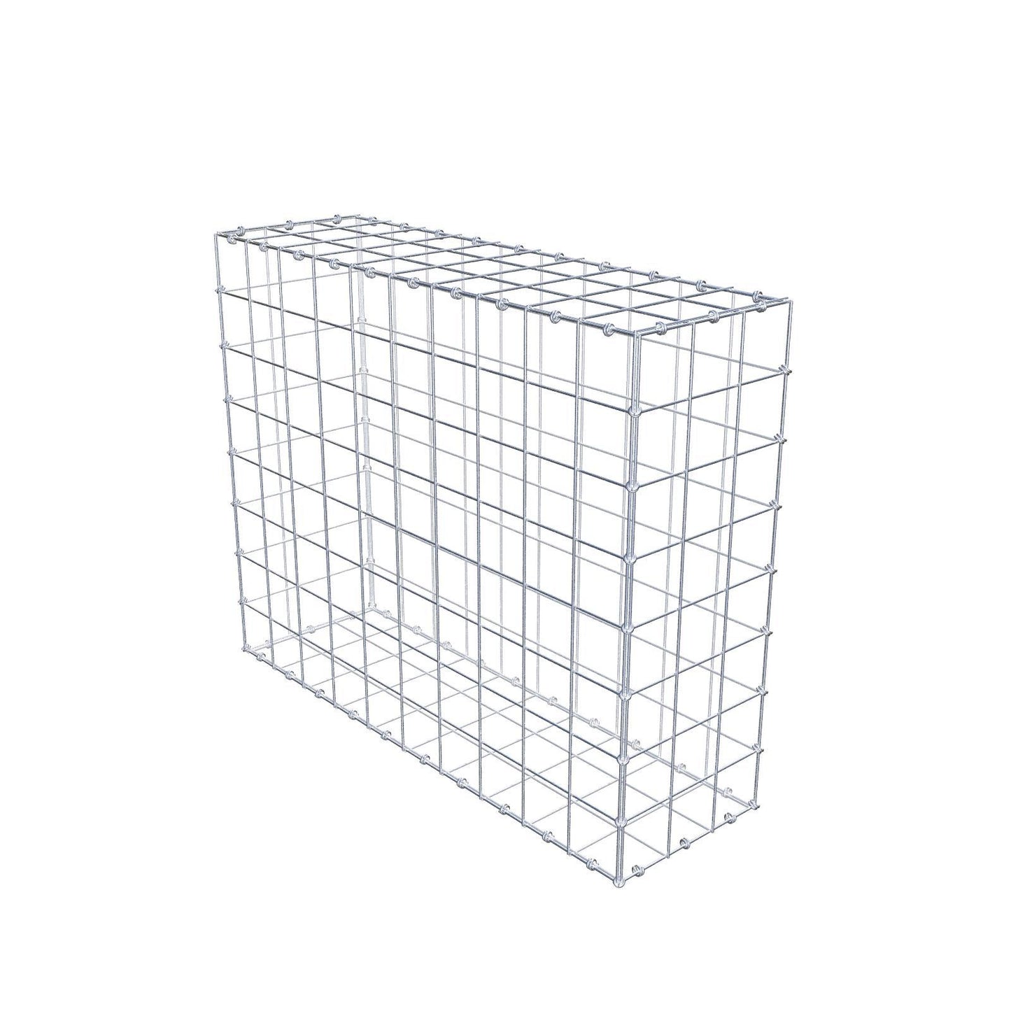 Gabbione 100 cm x 80 cm x 30 cm (L x H x P), maglia 10 x 10 cm, anello a spirale
