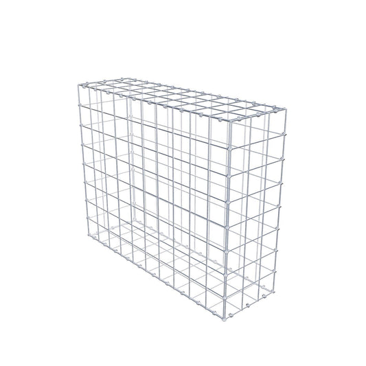 Gabion 100 cm x 80 cm x 30 cm (L x H x D), maskestørrelse 10 x 10 cm, spiralring