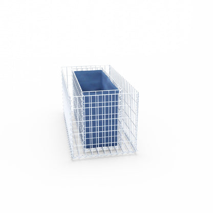 Rechthoekig verhoogd bed 100 cm x 50 cm x 50 cm (L x H x D), maaswijdte 5 x 10 cm, wanddikte 10 cm
