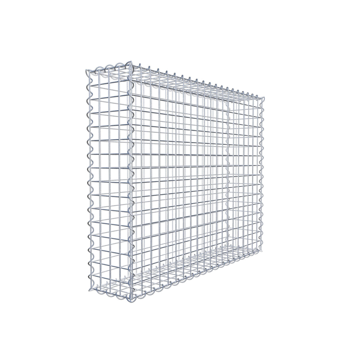 Gabion 100 cm x 80 cm x 20 cm (L x H x D), maskstorlek 5 cm x 5 cm, spiral