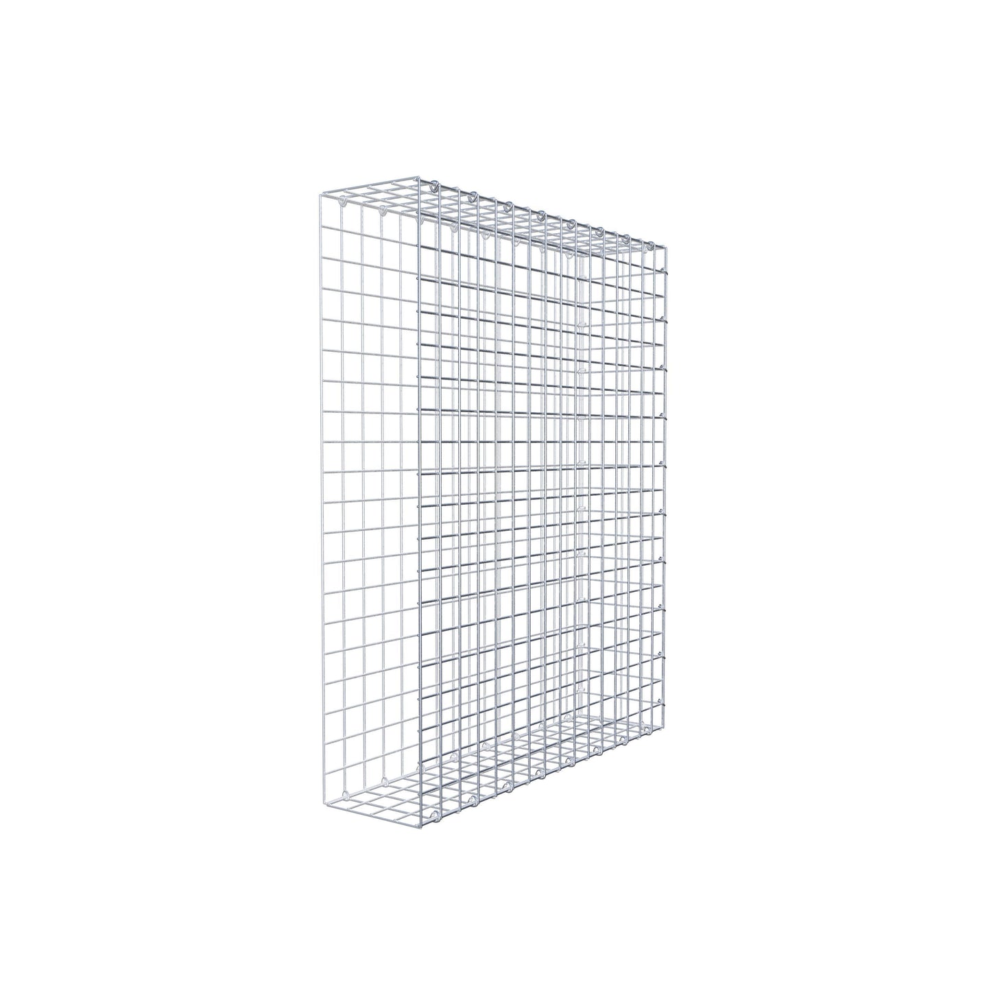 Monteret gabion type 2 100 cm x 80 cm x 20 cm (L x H x D), maskestørrelse 5 cm x 5 cm, C-ring