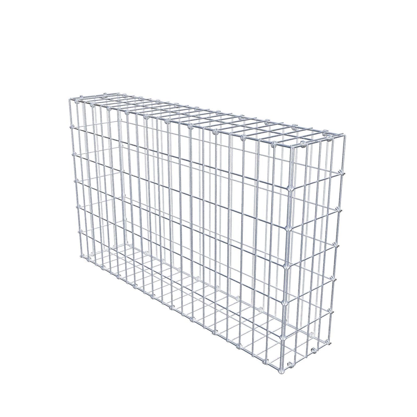 Gabbione 100 cm x 60 cm x 20 cm (L x H x P), maglia 5 x 10 cm, anello a spirale