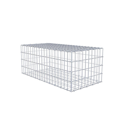 Gabbione 100 cm x 40 cm x 50 cm (L x H x P), maglia 5 x 10 cm, anello a spirale
