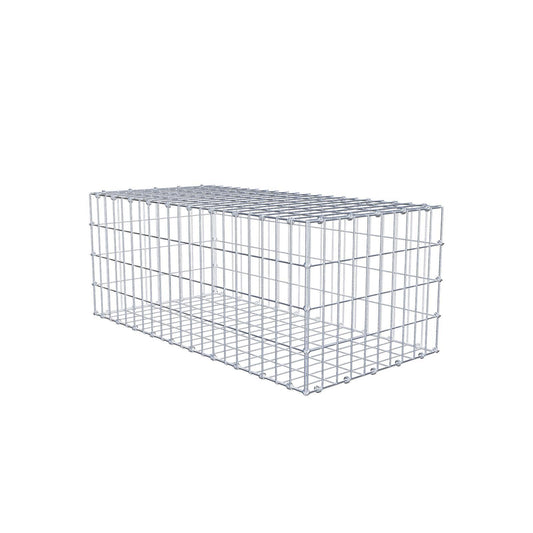 Gabion 100 cm x 40 cm x 50 cm (L x H x P), mailles 5 x 10 cm, anneau en spirale