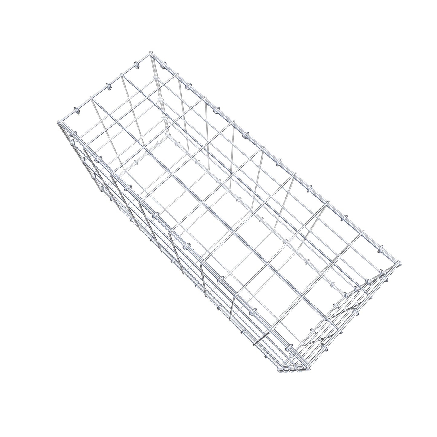 Gabbione 80 cm x 40 cm x 30 cm (L x H x P), maglia 10 cm x 10 cm, anello a C