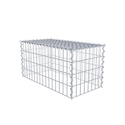 Gabião tipo 3 80 cm x 40 cm x 40 cm (C x A x P), malhagem 5 cm x 10 cm, espiral