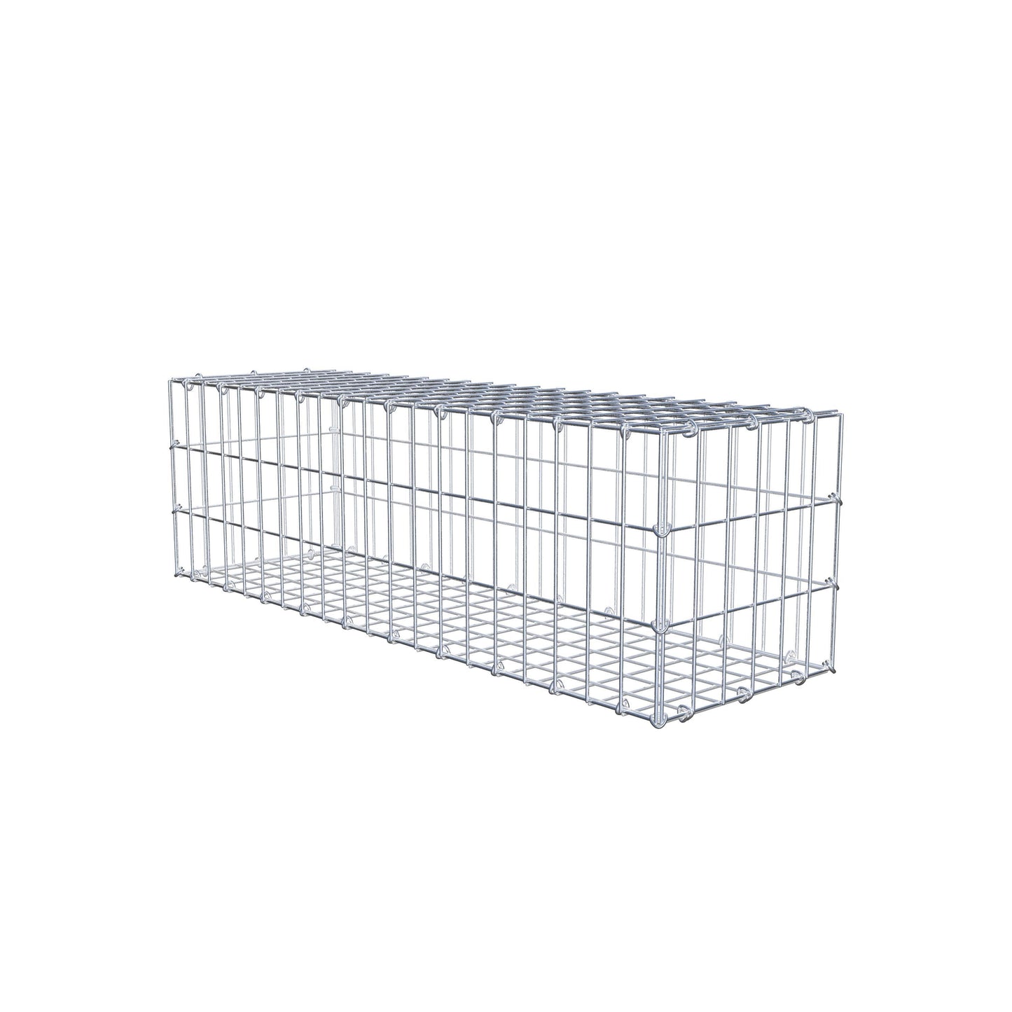 Gabion 100 cm x 30 cm x 30 cm (L x H x P), mailles 5 cm x 10 cm, anneau en C