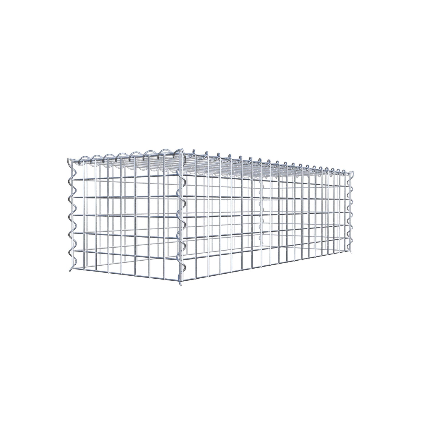 Gabbione aggiuntivo tipo 3 100 cm x 30 cm x 40 cm (L x H x P), dimensione maglia 5 cm x 5 cm, a spirale