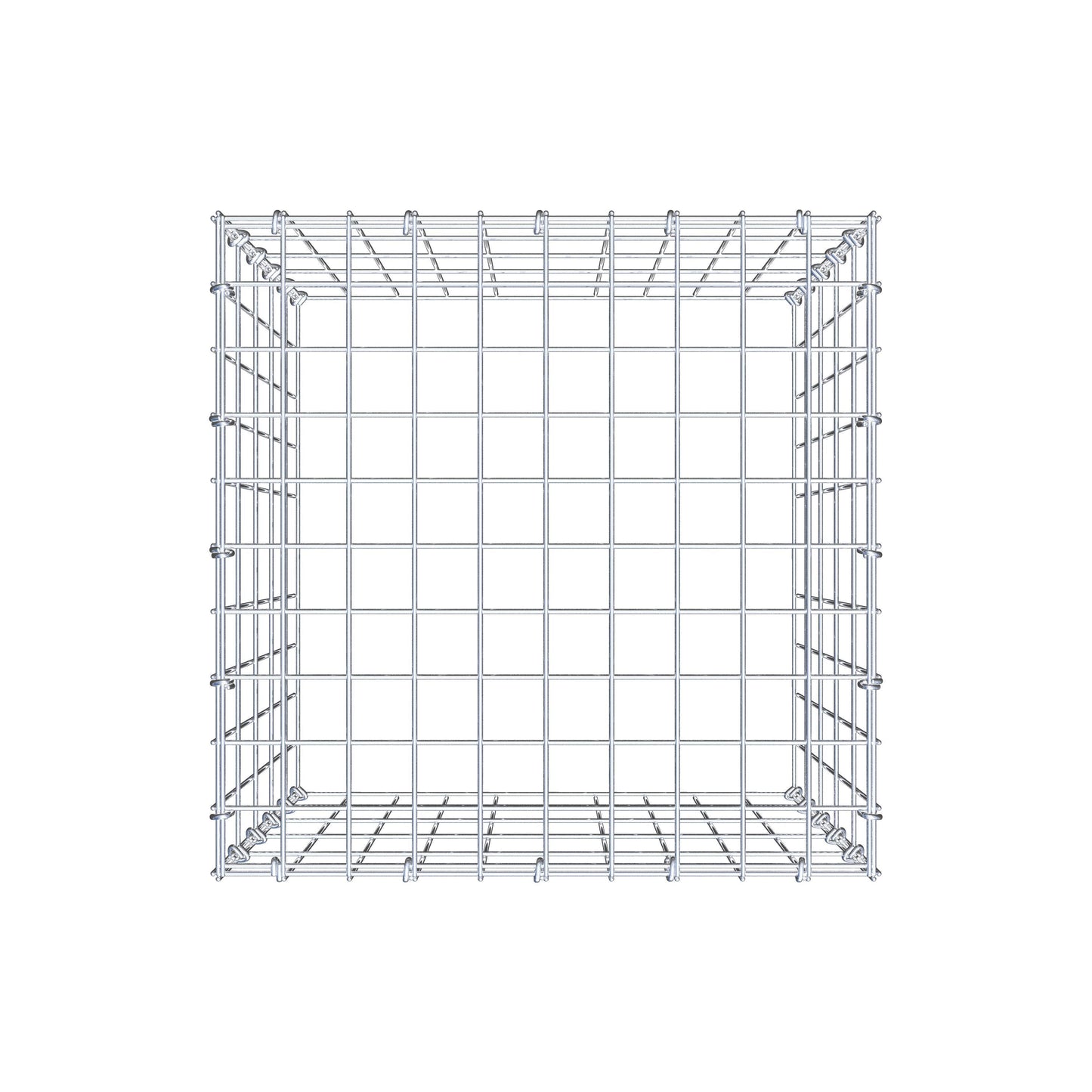 Mounted gabion type 3 50 cm x 50 cm x 50 cm (L x H x D), mesh size 5 cm x 10 cm, C-ring