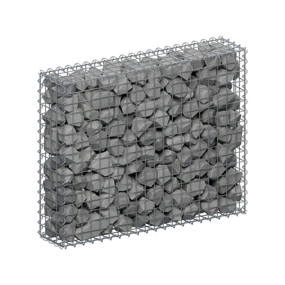 Gabion 100 cm x 80 cm x 20 cm (L x H x D), maskstorlek 5 cm x 5 cm, spiral