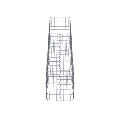 Colonne de gabion carrée 37 cm x 37 cm, 160 cm de hauteur, MW 5 cm x 10 cm
