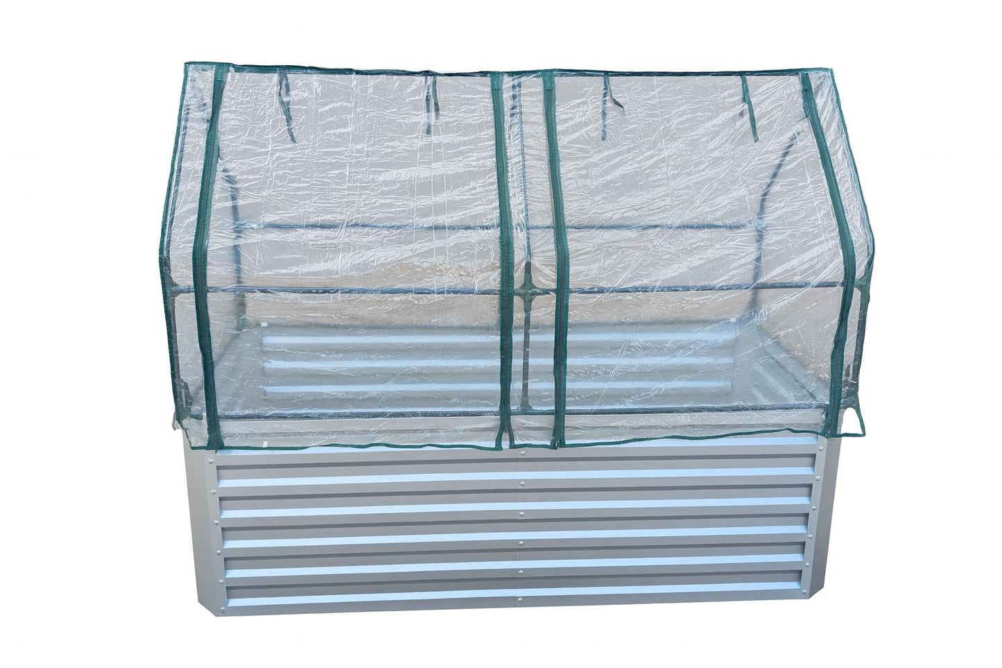 Hochbeet aus verzinktem Blech mit Aufsatz - Maße ohne Aufsatz: 184 x 60 x 90 cm (L x H x T, Pflanzmaß)