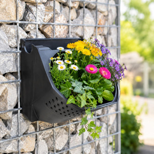 Gabion hangpot voor bloemen en planten 15 cm x 15 cm x 15 cm (L x H x D)