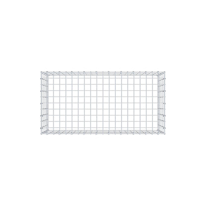Mounted gabion type 3 100 cm x 40 cm x 50 cm (L x H x D), mesh size 5 cm x 10 cm, C-ring
