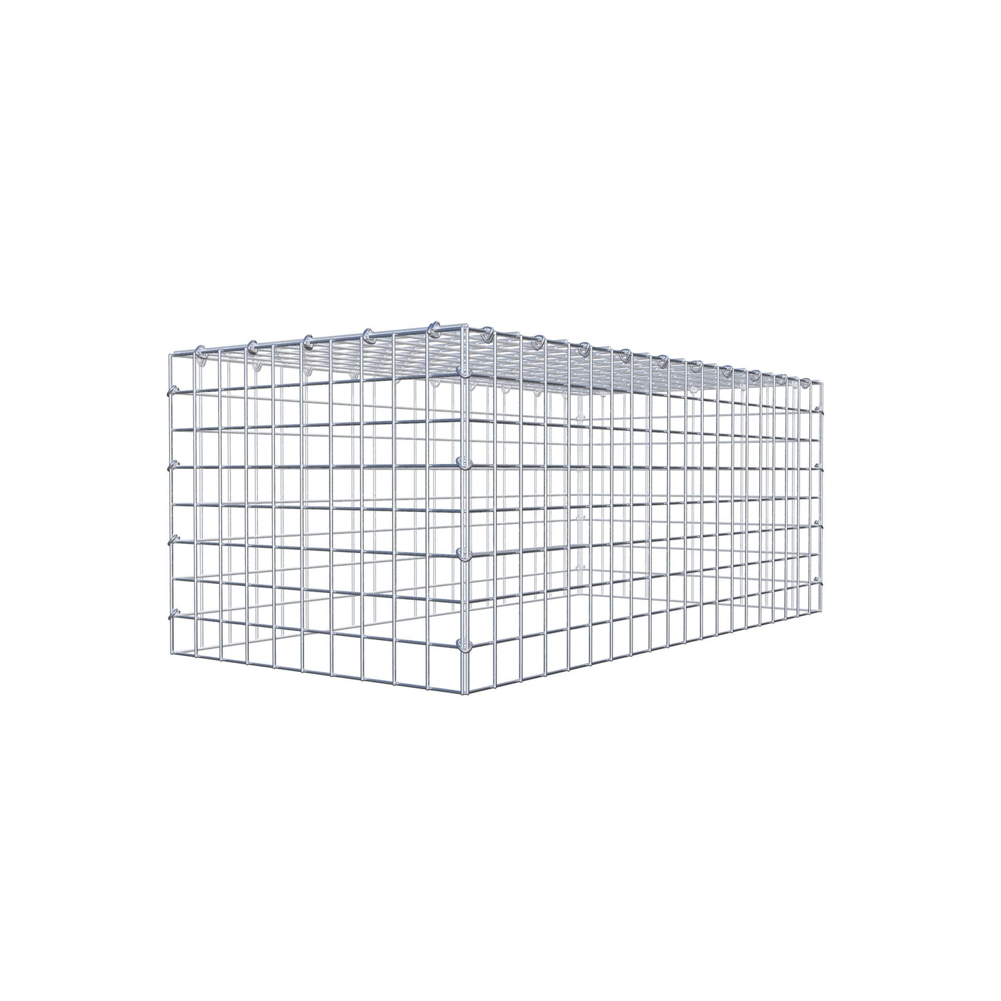 Gavión complementario de tipo 3 100 cm x 40 cm x 50 cm (L x A x P), malla 5 cm x 5 cm, anillo en C