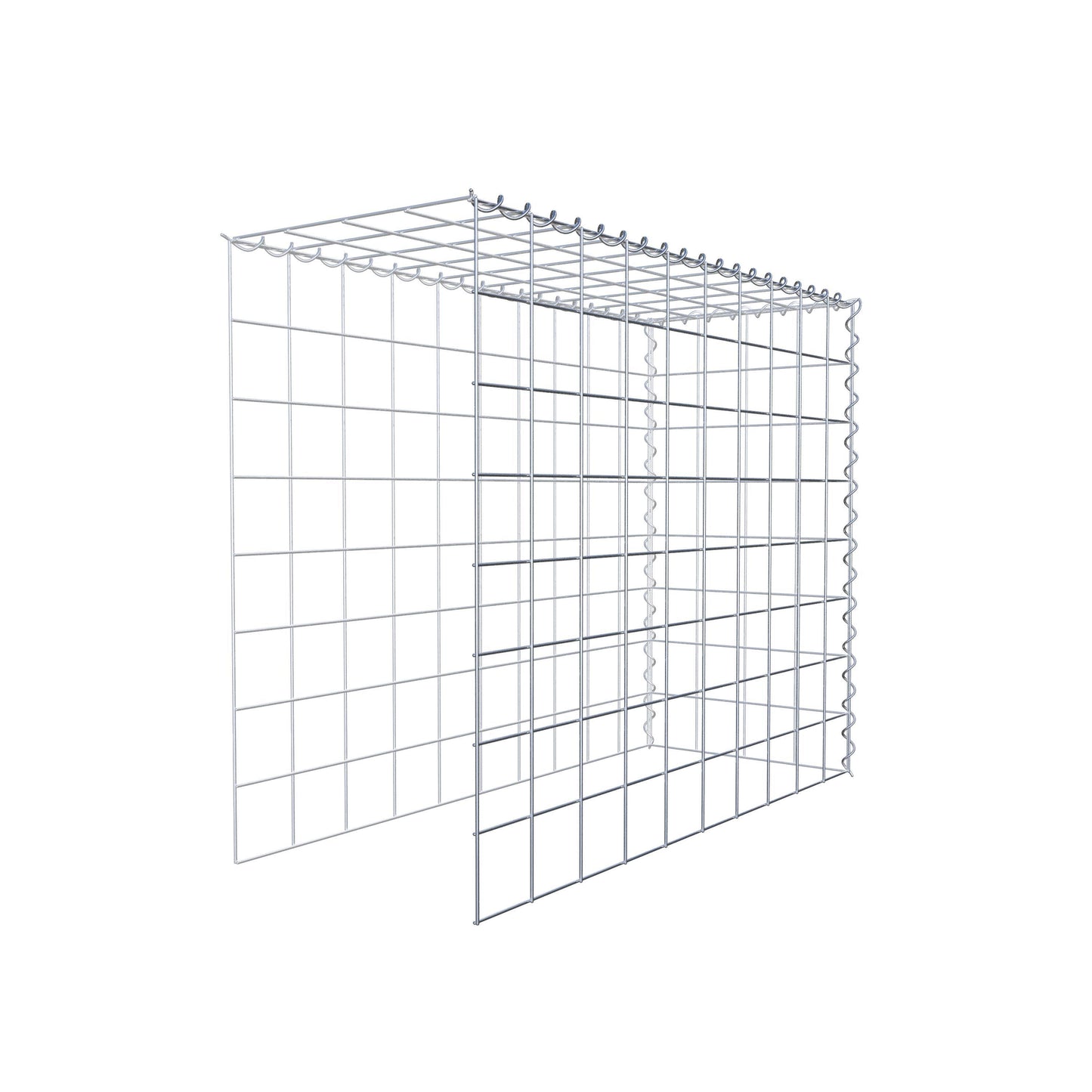 Gabião tipo 4 100 cm x 80 cm x 40 cm (C x A x P), malhagem 10 cm x 10 cm, espiral