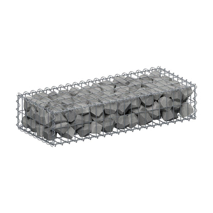 Gabion 100 cm x 20 cm x 40 cm (L x H x D), maskestørrelse 5 cm x 10 cm, spiral