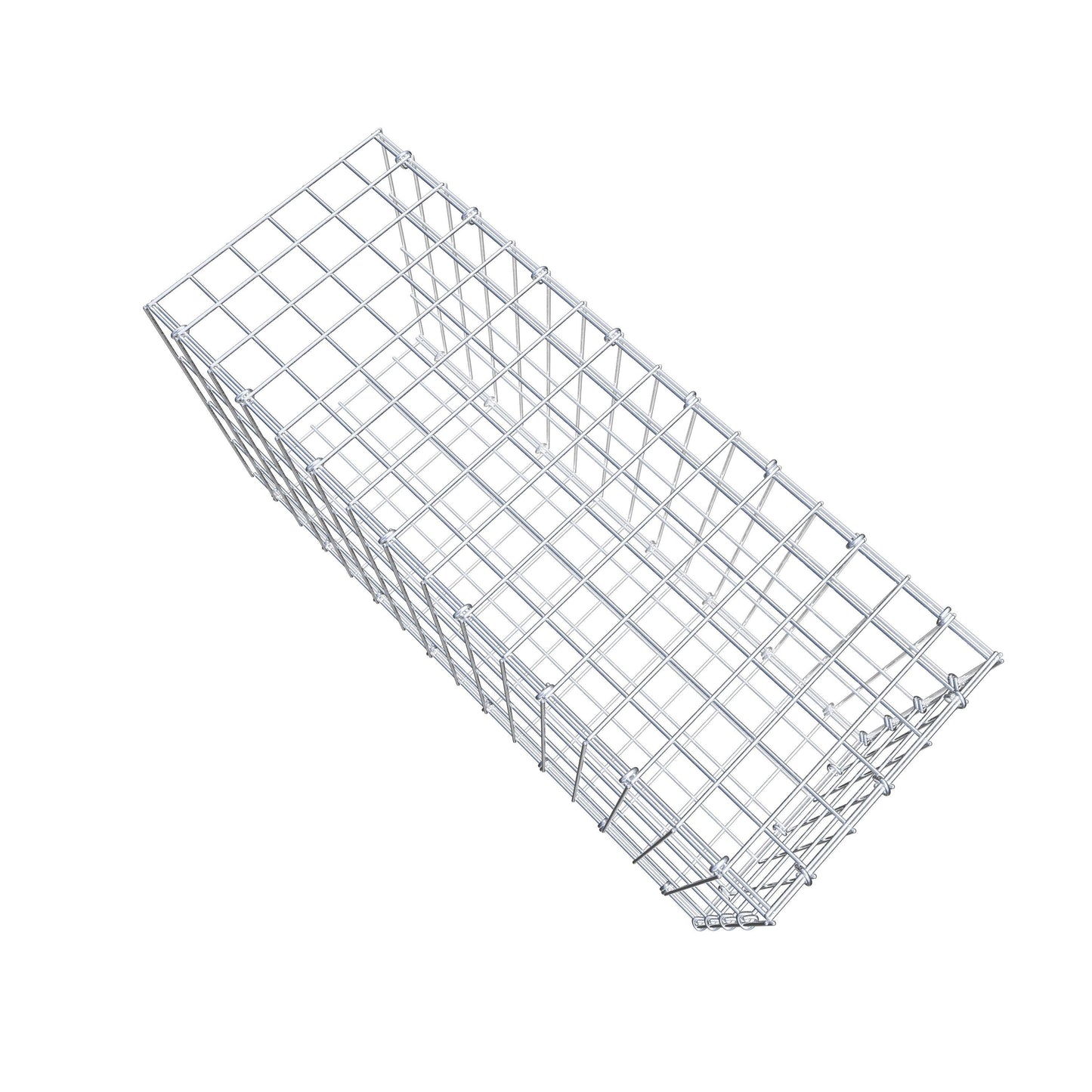 Monteret gabion type 2 80 cm x 40 cm x 30 cm, maskestørrelse 5 cm x 10 cm, C-ring