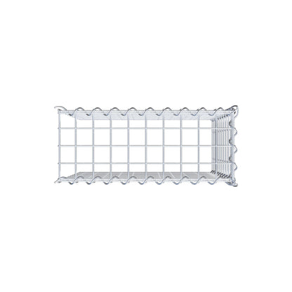 Gabion rapporté type 4 50 cm x 50 cm x 20 cm (L x H x P), mailles 5 cm x 5 cm, spirale