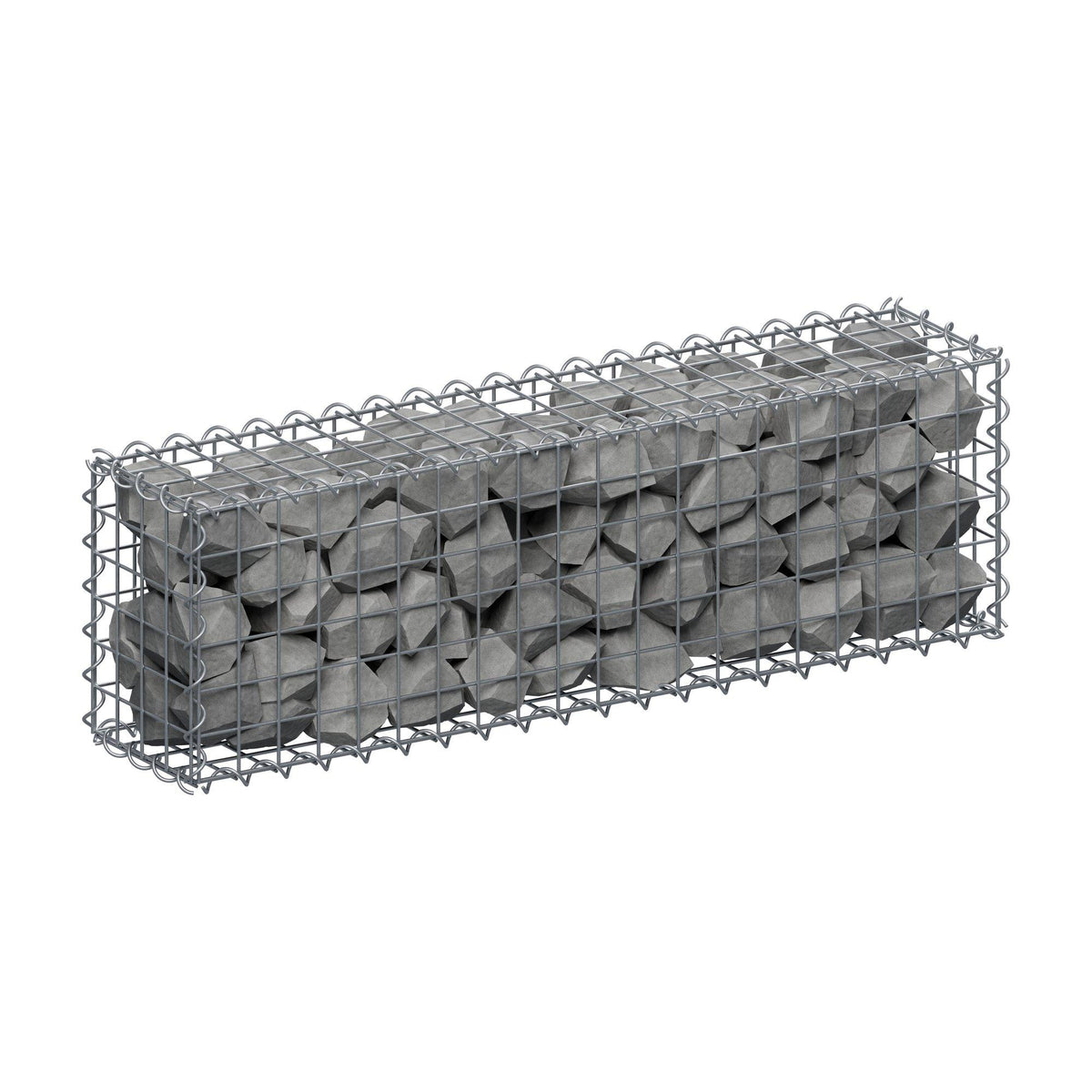 Gabion 100 cm x 30 cm x 20 cm (L x H x P), mailles 5 cm x 5 cm, spirale