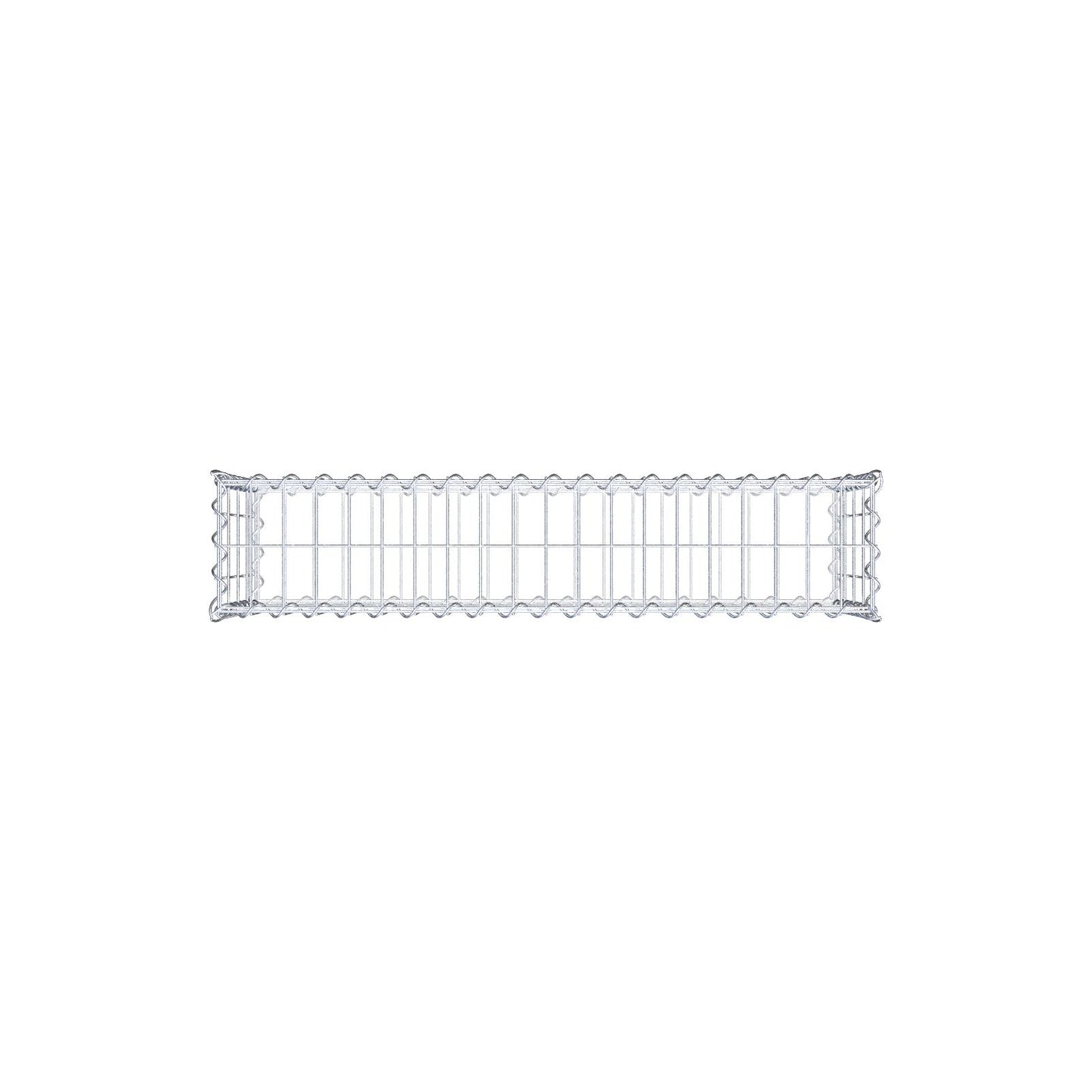 Schanskorf 100 cm x 40 cm x 20 cm (L x H x D), maaswijdte 5 cm x 10 cm, spiraalvormig
