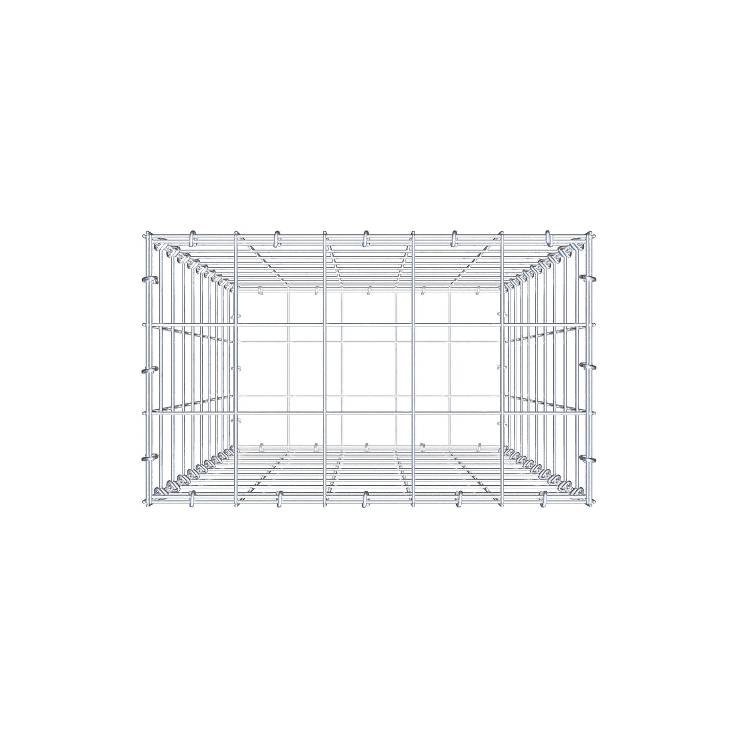 Gabion 100 cm x 50 cm x 30 cm (L x H x D), maskestørrelse 10 cm x 10 cm, C-ring