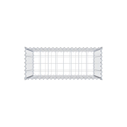 Gabbione 100 cm x 80 cm x 40 cm (L x H x P), maglia 10 cm x 10 cm, spirale