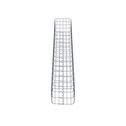 Colonna di gabbioni angolare 27 cm x 27 cm, altezza 160 cm, MW 5 cm x 10 cm