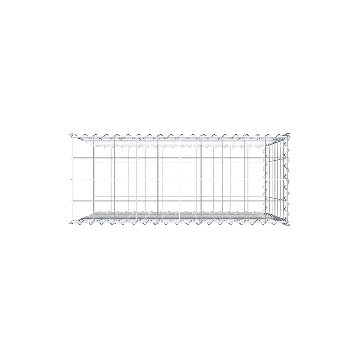 Anbaugabione Typ 2 100 cm x 80 cm x 40 cm (L x H x T), Maschenweite 10 cm x 10 cm, Spirale